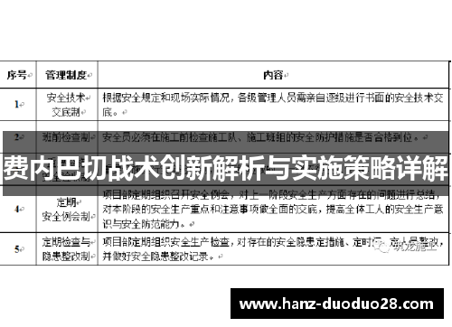 费内巴切战术创新解析与实施策略详解 费内巴切战术创新解析与实施策略详解